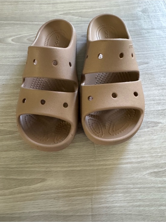 CROCS Shoes - CROCS Women's Dual Strap Slide Sandals - Tan